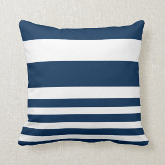 Nautical Stripe Pillow - Rugby Stripe - Navy White