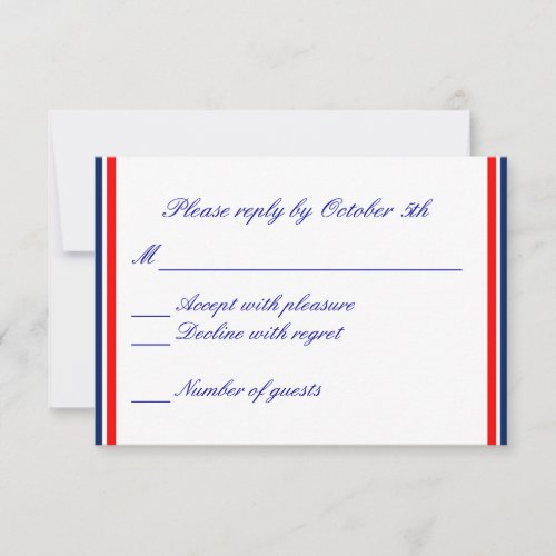 Nautical Stripe RSVP Card