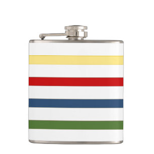 Nautical Stripe Vinyl Wrapped Flask