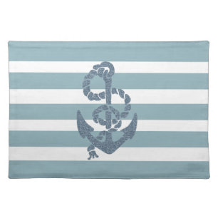 Nautical Stripes Anchor Placemat