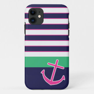 Nautical Stripes and Anchor iPhone 5 Case