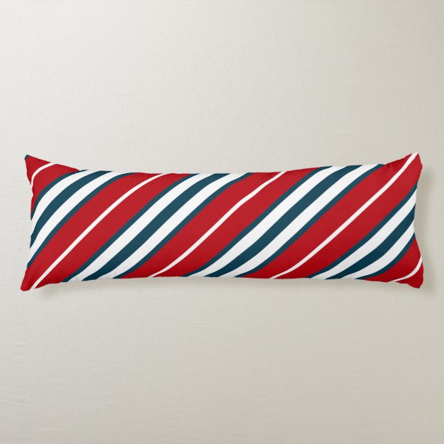 Nautical stripes body pillow (Front)