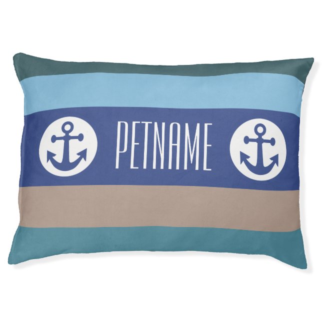 Nautical Stripes custom dog beds (Front)