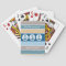 Nautical Stripes custom text playing cards