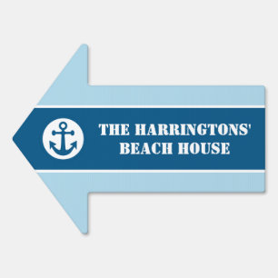 Nautical Stripes custom text Sign