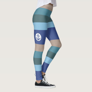 Nautical Stripes leggings