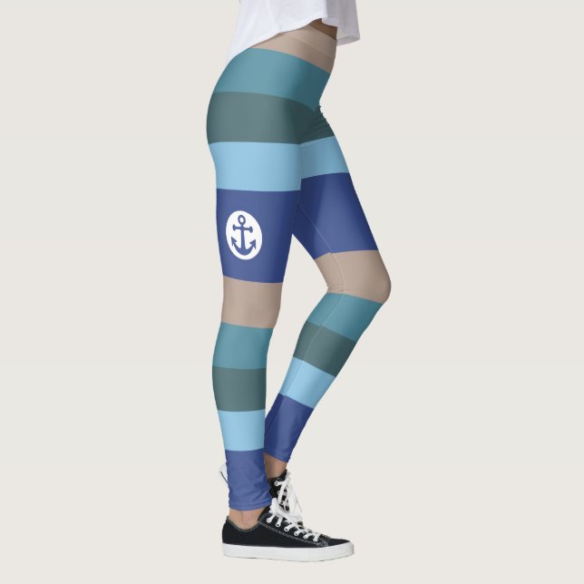 Nautical Stripes leggings (Right)