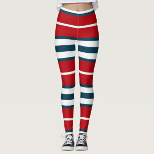 Nautical stripes leggings