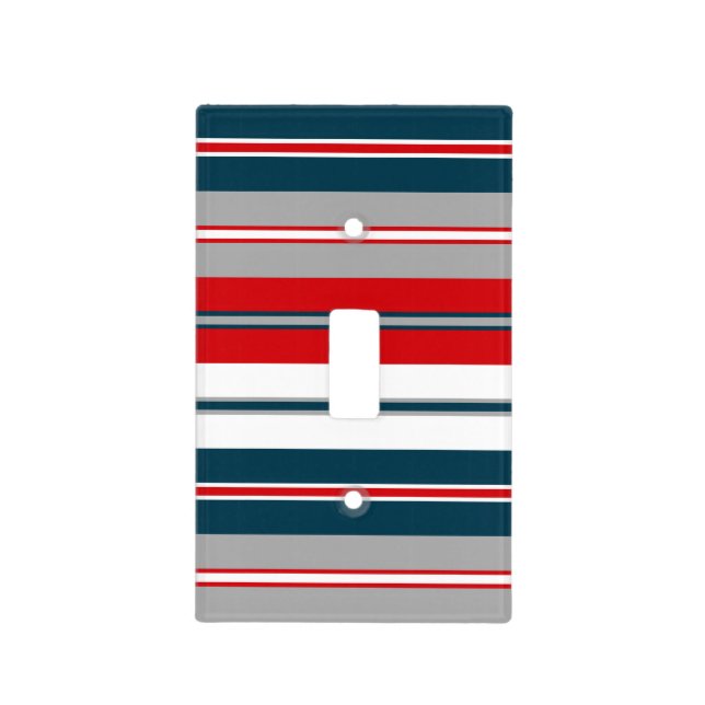 Nautical stripes light switch cover (Front)