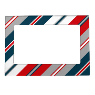 Nautical stripes magnetic photo frame
