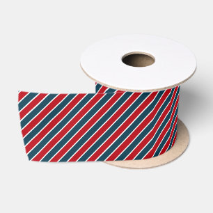 Nautical stripes satin ribbon