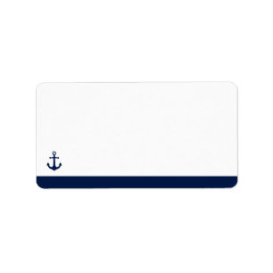 Nautical Style Anchor Blank Address Label