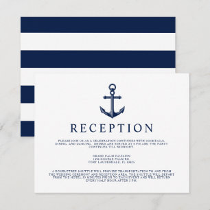 Nautical Style Anchor Reception Invitation