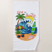 Nautical-style beach towel
