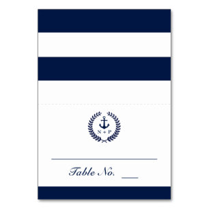 Nautical Style Wedding Table Escort Number