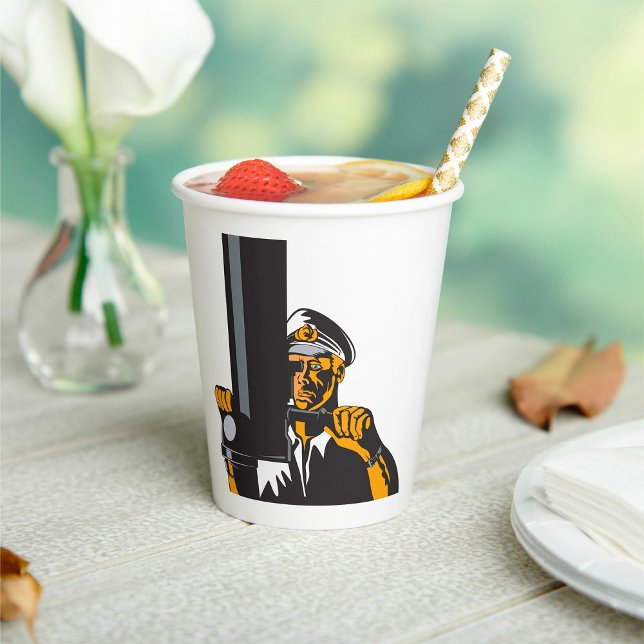 Nautical Submarine Captain Using Periscope  Paper Cups (Creator Uploaded)