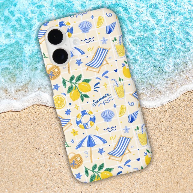 Nautical Summer Lemon Cute  iPhone Case (Creator Uploaded)