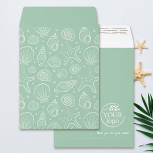 Nautical Summer Seashell Small Business Packaging Envelope Mailers