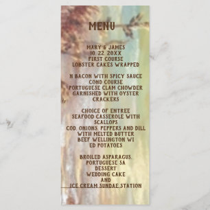 Nautical sunset on beach Flat Menu