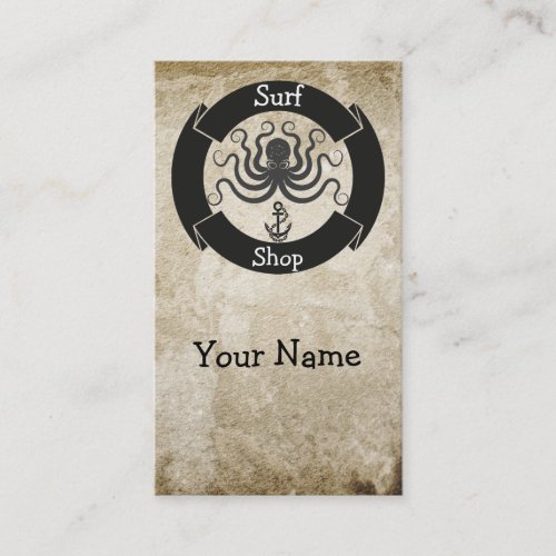 Nautical Surf Or Boat Shop Business Card