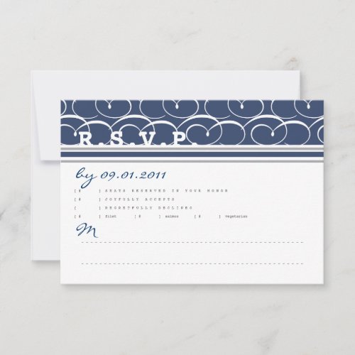Nautical Swirls Response Card Personalized Invitations