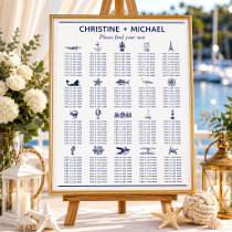 Nautical Table Symbols Wedding Seating Chart