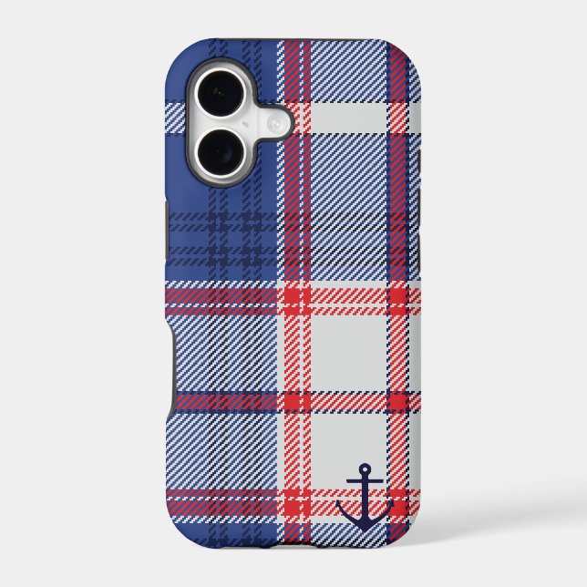 Nautical Tartan Iphone Case (Back)