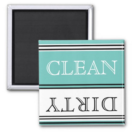 Nautical Teal Blue Dishwasher Dirty Clean  Magnet