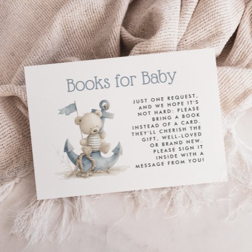 Nautical Teddy Bear Baby Shower Books for Baby