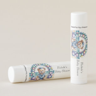 Nautical Teddy Bear Beach Boy Baby Shower Lip Balm