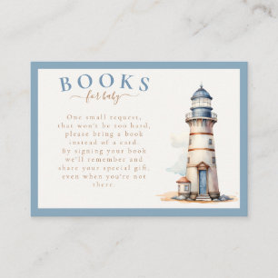 Nautical Teddy Bear Books For Baby Shower Enclosure Card