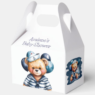 Nautical Teddy Bear Delight Boy Baby Shower Favor Boxes