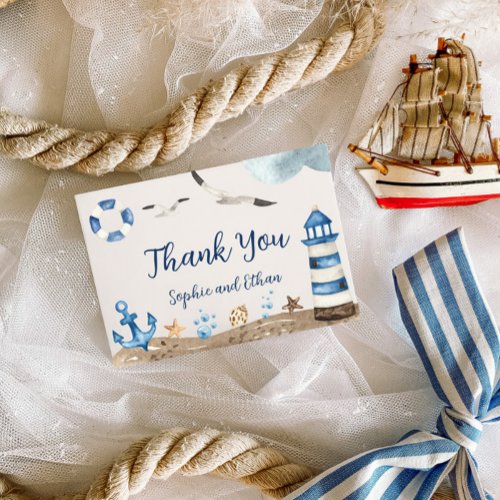 Nautical Thank You Baby Shower Card