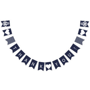 Nautical Thank You Bunting Prop for Pictures Flags