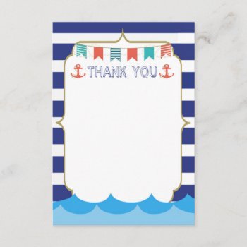 Nautical Thank You Card by seasidepapercompany at Zazzle