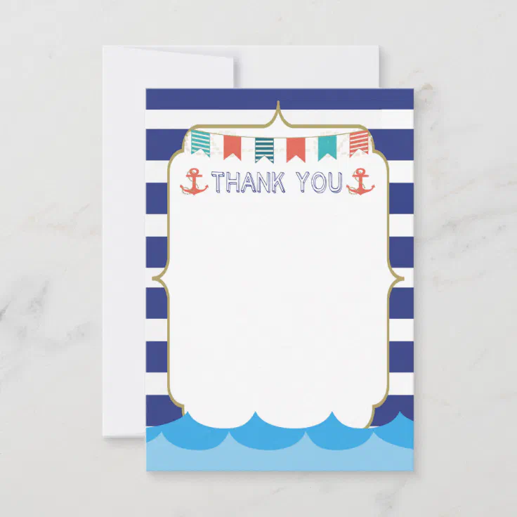 Nautical Thank You card | Zazzle