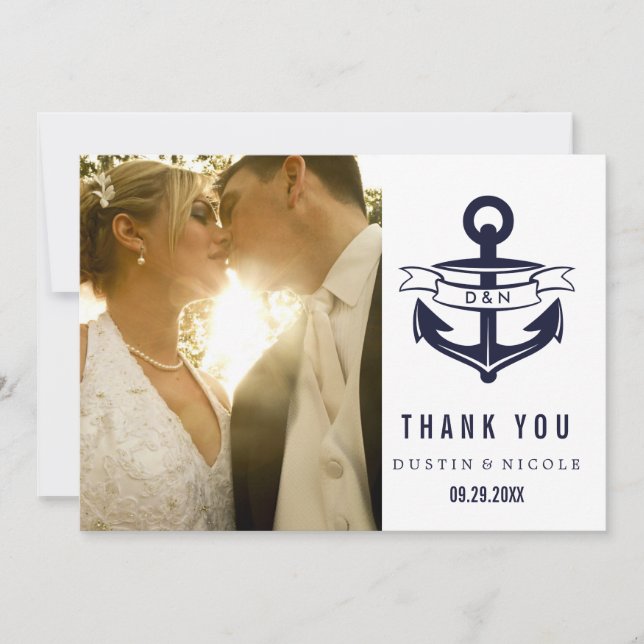 Nautical Thank You Cards | Weddings (Front)