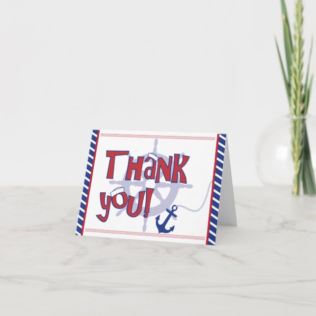 Nautical Thank you note cards (Front)