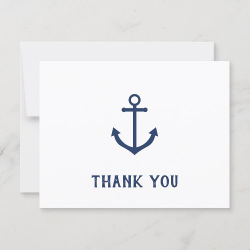 Nautical thank you note for birthday baby shower invitation