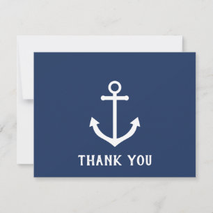 Nautical thank you note for birthday baby shower invitation