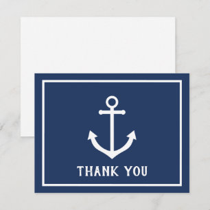 Nautical thank you note for birthday baby shower invitation