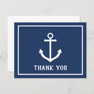 Nautical thank you note for birthday baby shower invitation