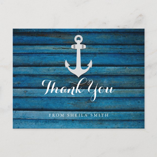 Nautical Thank You Post Card (Front)