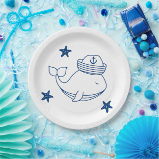 nautical theme birthday party paper plates