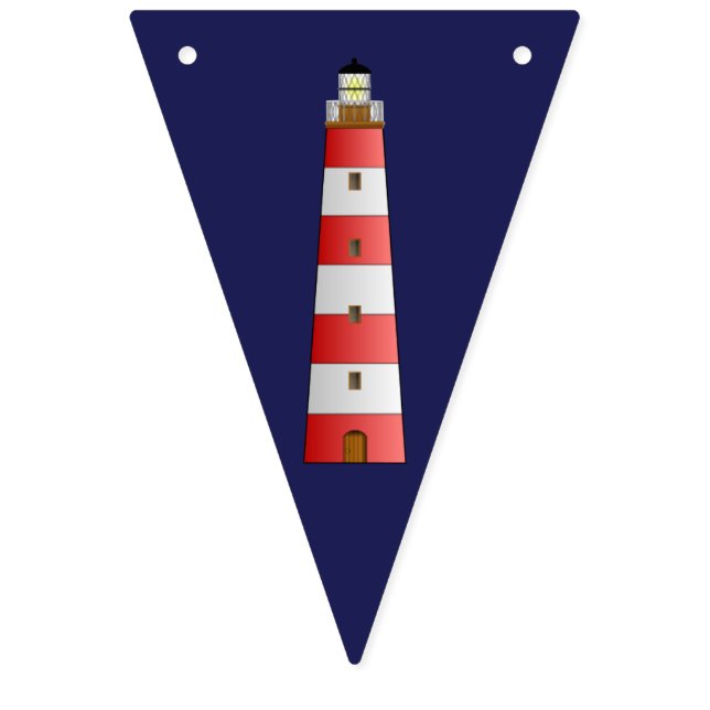 Nautical Theme Blue Red Bunting Flag (Twelfth Flag)