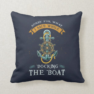 Nautical Theme Boating Anchor Novelty Gifts Throw Pillow