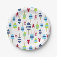 Nautical Theme Buoy and lobster monogrammed