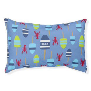 Nautical Theme Buoy and lobster monogrammed Pet Bed
