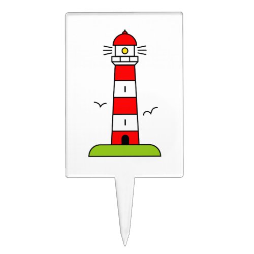 Nautical theme cake toppers  Lighthouse picks