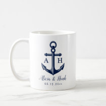 Nautical Theme Couple Monograms Coffee Mug